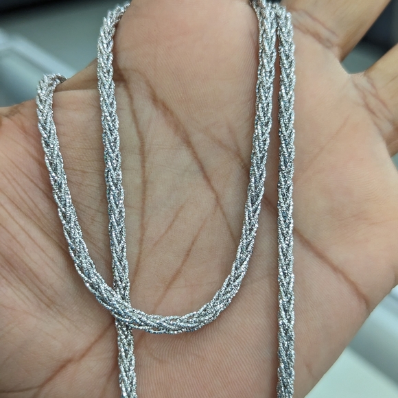 925 Sterling Silver Sparkle Franco Chain 3mm 18 inches